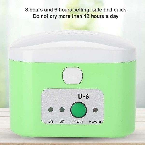 Kuulokojeiden kuivausrumpu – sähköinen USB kuivauslaatikko, kuulokkeiden ilmankuivain, vedenpitävä kuulokojeiden case , vihreä