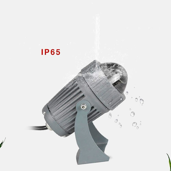 10W LED Yksittäinen Ulko-LED-kohdevalo Vedenpitävä IP65 Pitkä Heitto Kapea Ulkovalo Valonheitin Seinäpesuvalaisin Seinävalaisin (väri: Lämmin Valkoinen)