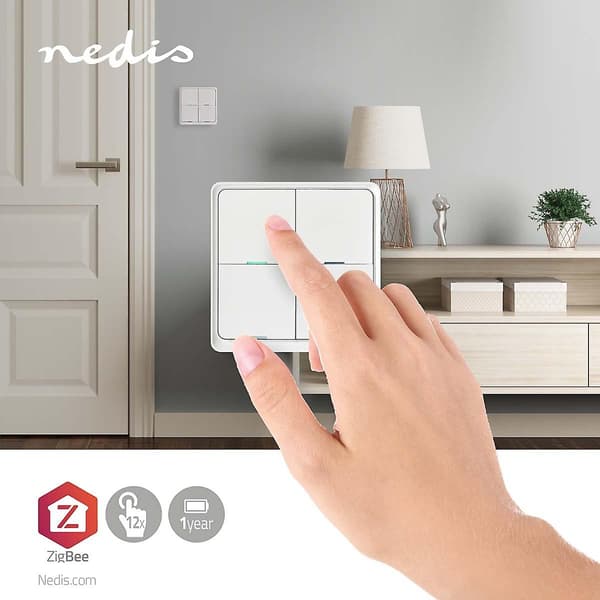SmartLife Strømbryder | Zigbee 3.0 | Vægfæste | Android™ / IOS | Plast | Hvid