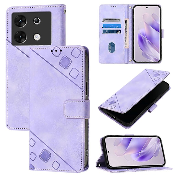 Preget PU-deksel for Infinix Zero 30 5G Light Purple