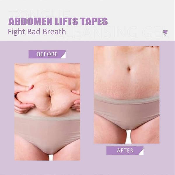 Mage løftetape, gjennomsiktig usynlig mage løfteplaster, mage løftetape glatt cellulittplaster 3boxes