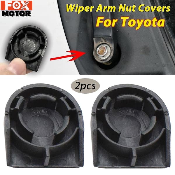 2x Vindrutetorkararm Mutterlock Bultskydd För Toyota Corolla E150 E160 Verso Yaris Auris Oe 8529213010