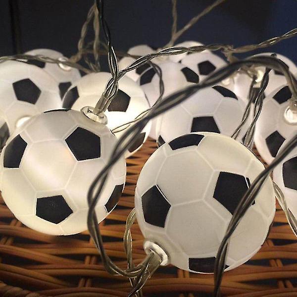 10 Led Fodbold Lyskæde Indendørs Fodbold Udendørs Fe Lys Have Tilbehør Fodboldformet Reb Lampe Fodbold Hjem Dekorationer Belysning Til F