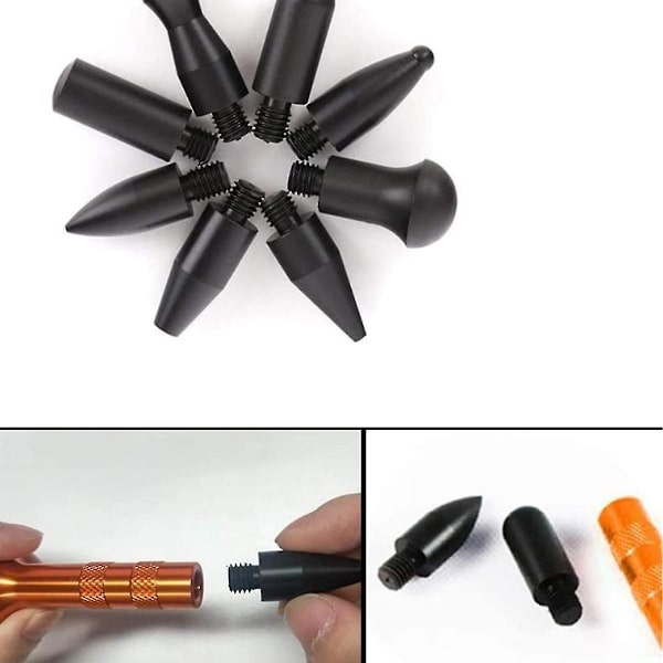 Tap Down Levabolli-tap Down Pen, 1 Reparationspen Med 9 Hoveder Tap Down Knockdown Dent Reparation Haglfjernelsesværktøjer