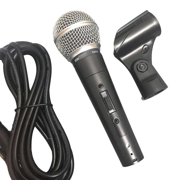 Shure SM58 Dynamisk Vokalmikrofon Kablet Mikrofon Med Bryter Med Kabel Helt Ny