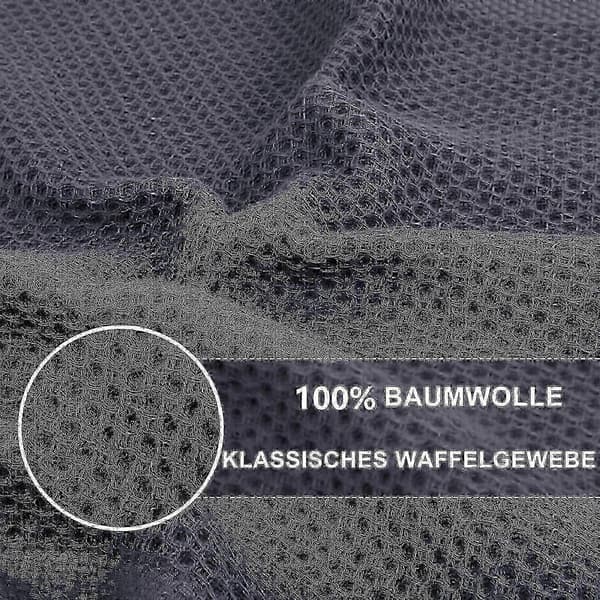 25-26 6-pack kökshanddukar i bomullsfrotté med hängögla för diskrengöring Dark gray 34*73cm