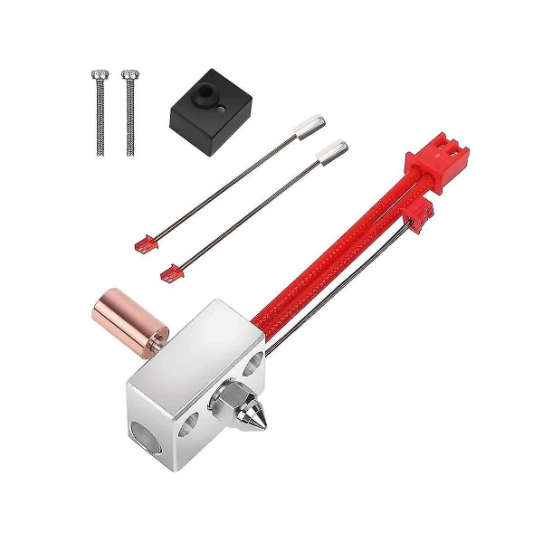 Extruder Heater Block Kit Plus Extra Thermistors High Temperature Pro 300 for Ender3s1, bimetal He