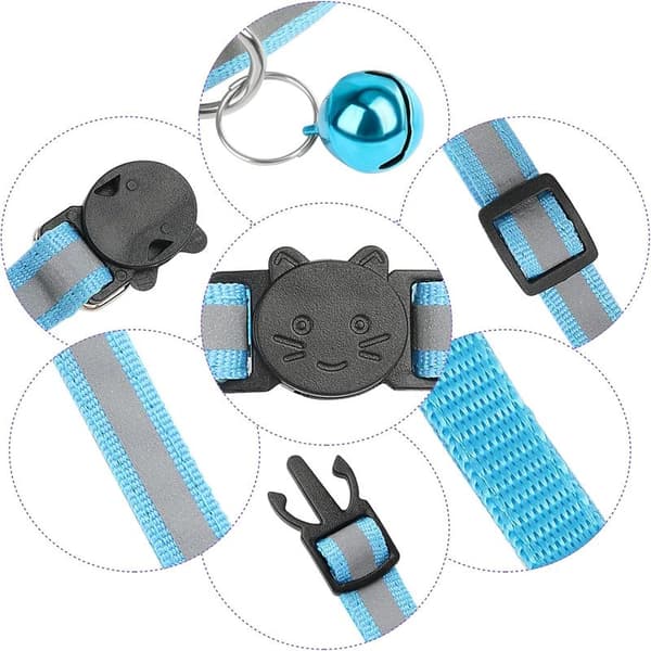 Reflekterande katthalsband med bjällra, 12-pack, Breakaway Cat Co