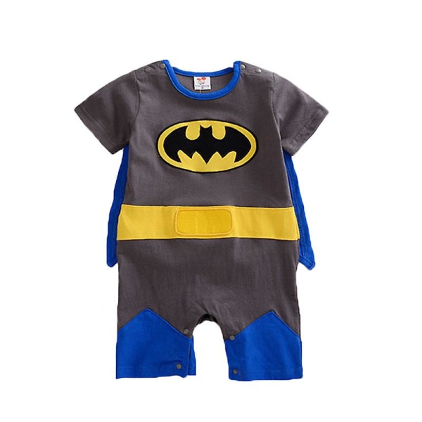 3-24 måneder Baby Superhelt Romper Kort/langermet Jumpsuit-kostyme Batman 3-6 Months