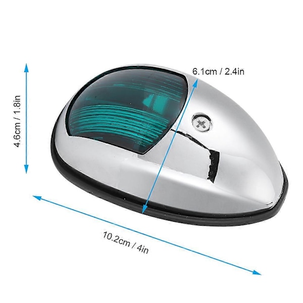 12V LED Marine Navigasjonslys Vanntett Grønn Styrbord Rød Babord Lampe Sidemontering for 20m Båt Maksimalt