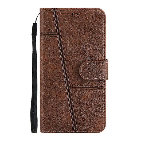 Kompatibelt Samsung Galaxy A51 4g Etui Læder Folio Cover Magnetisk Premium Etui Coque - Brun