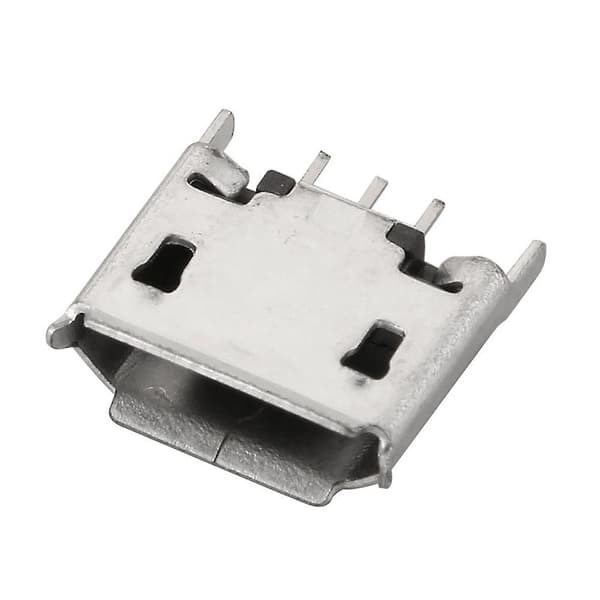 6 x 10 stk. Micro USB Type B 180 grader DIP 5-pinners hun PCB loddekontakt