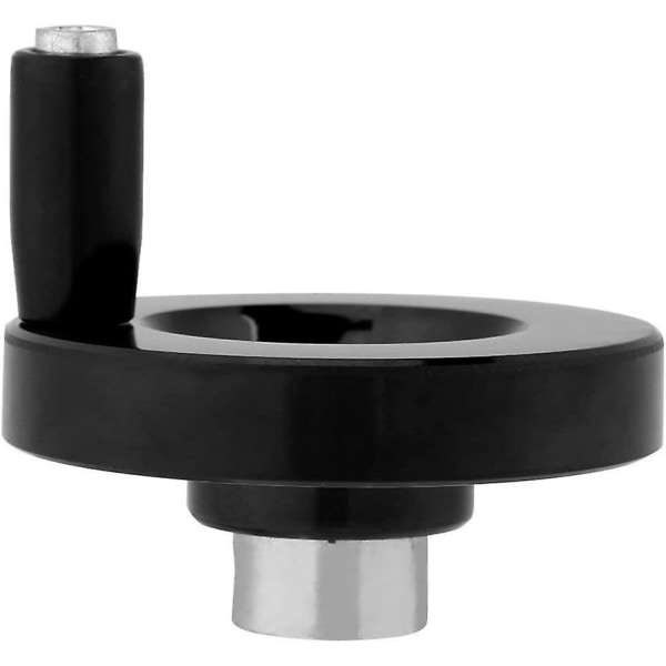 Svart bakelitt maskinhåndhjul med roterende håndtak, håndhjul, svart rund dreiebenk (8*63 mm)