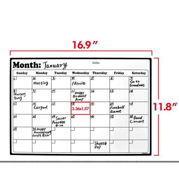 Magnetisk kalender til køleskab, magnetisk kalender til køkken