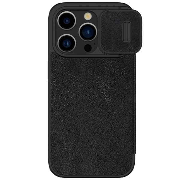 Nillkin iPhone 15 Pro Max Plånboksfodral Qin Pro Läder - Svart 75