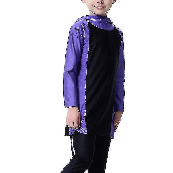 Barn Flickor Muslimska Islamiska Badkläder Baddräkt Modest Burkini Cover Heltäck Purple 12-13 Years