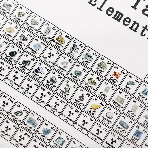 Akryl Periodisk Tabell Display Med Ekte Elementer Barn Undervisning Skole Dag Bursdagsgave Kjemisk Element Hjemmeskole Dekor