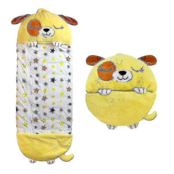 Sovepose Børns Lazy Varm Sovepose Pyjamas Børnepude_y Yellow 180x70cm