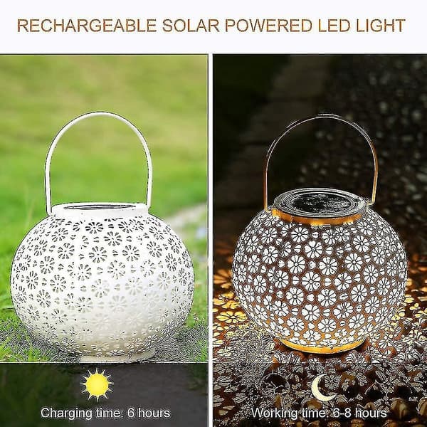 Solcellelykt, Hagelykt Solcelledrevet Vanntett Ip65, LED-lys