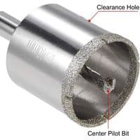 Diamant hulsavsbor til glas, keramiske fliser, 40 mm