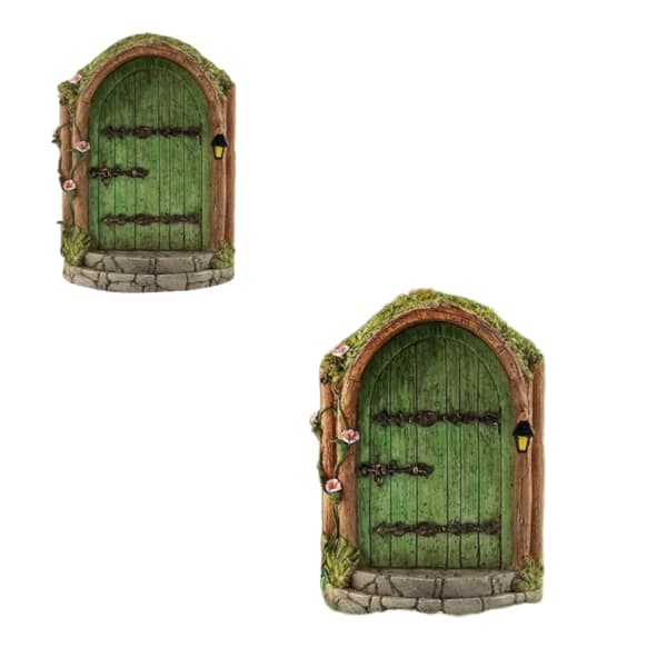 Miniature Pixie Elf Fe Dør Træ Have Vinduesdør Jul