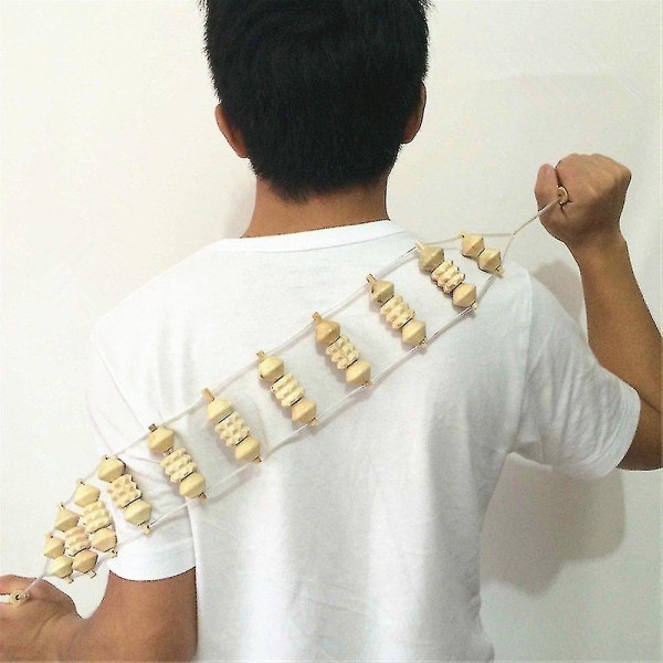 Hierontalaite puinen selkärulla, terapeuttinen hierontatyökalu