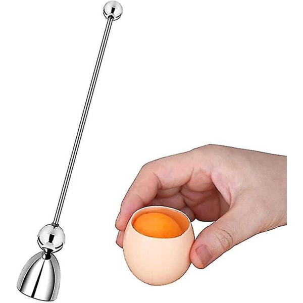 Äggskalsborttagare, äggöppnare, äggknäckare i rostfritt stål, äggskalsskärare, köksredskap i rostfritt stål, för mjukkokta ägg och ägg1st.
