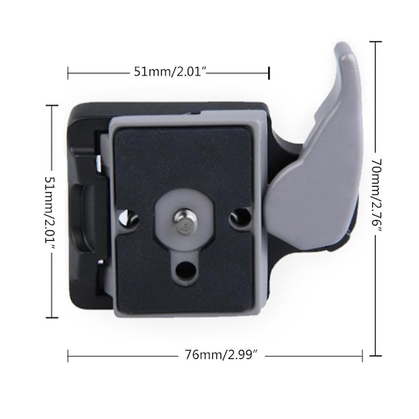 323 Snabbkopplingsplatta 200pl-14 Qr-plattor Adapter med Snabbkoppling Klämma Mount 1/4' till 3/8' Skruv för Dslr-kamera Stativ