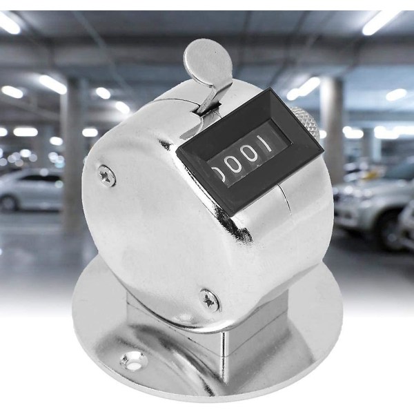 Silver Metal Hand Counter Mekanisk Palm Counter 4-siffrig Hand Counter Sport Trainer Supplies
