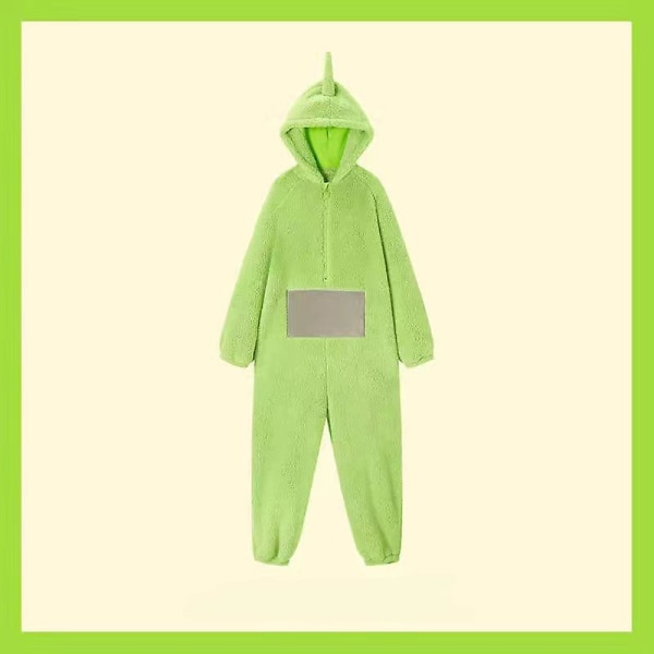 Unisex Teletubbies Kostymer Disi Onesies Lala Cosplay Pyjamas Vuxen Pyjamas Djur Sovkläder Jumpsuit Green S