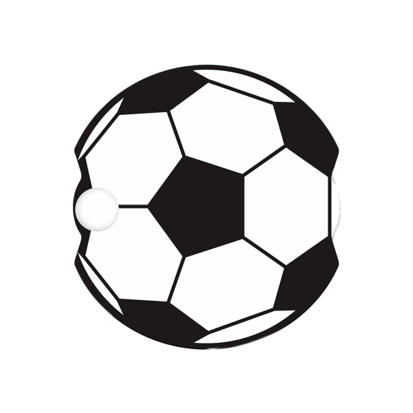 Akryl glasslokkplate Kreativ form Levende farge Sportsball-tema navneskilt Vannkopp Lokk Etikettdekor E