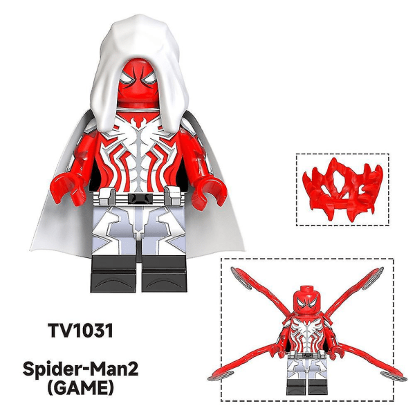 8 Pack Marvel Supersankari Minifiguurit Kootut Mini Rakennuspalikka Hämähäkkimies 2 Pelihahmot Lelukokoelmat Mallilasten joululahjat