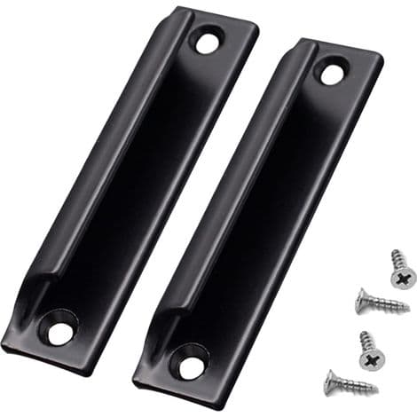 Sæt med sorte håndtag i aluminiumslegering (to stykker), skydedørshåndtag