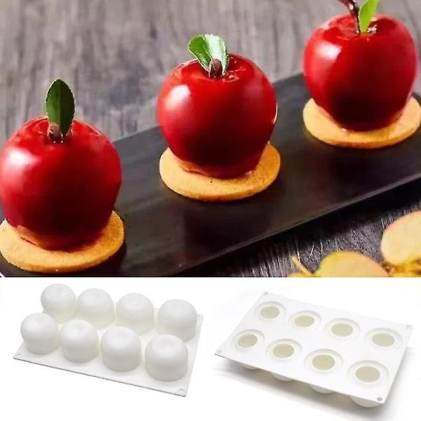 8-hullers Krystal Æbleformet Mousseform