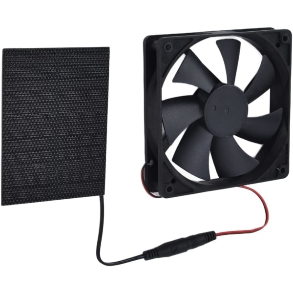Solcelleventilator Solpanel Ventilator Sæt Silikon, Plast Solpanel Ventilator Professionel Solenergi Udluftningsventilator Sæt til Kyllingehus Drivhus Skur Husdyr