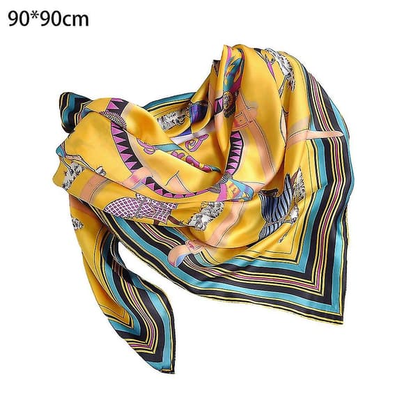 Behageligt gult letvægts polyester modesjal