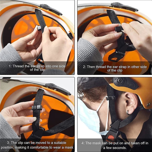 10 stk Skihjelm Mask Holder Clip, Multifunksjon Belte Clip Ryggsekk Clip Enkel montering