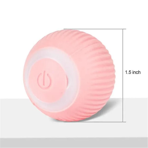 Power Ball 2.0 Cat Toy Automatisk Rollender Katzenballintelligentes Spielzeug Pink