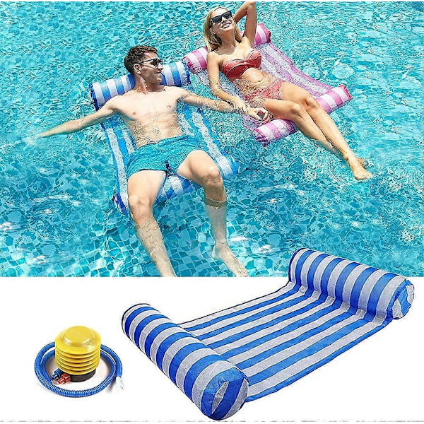 Oppustelig madras til swimmingpool til hjemmet for voksne - 120 kg (blå)