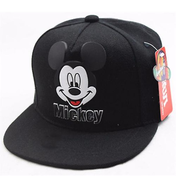 Mickey Mouse baseballkasket Justerbar hiphophat Børn Børn Dreng Pige Black
