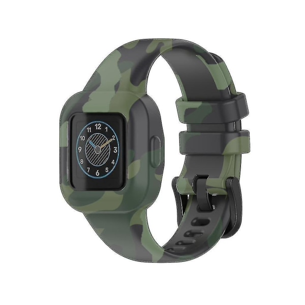 Smartwatch-band för Garminfit Jr 3/garmin Vivofit Jr 3 Silica Strap Slitskydd Camouflage Green