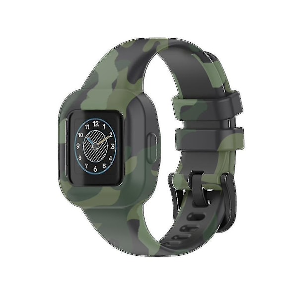 Smartwatch Rem til Garminfit Jr 3/Garmin Vivofit Jr 3 Silikonerem Slidstærk Camouflage Green