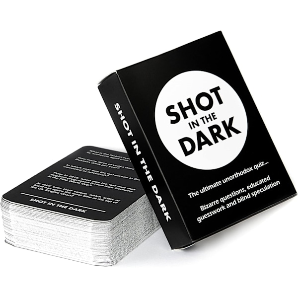 Shot in the Dark: Äärimmäisen epätavallinen tietokilpailupeli | 2+ pelaajaa | Aikuisille ja lapsille