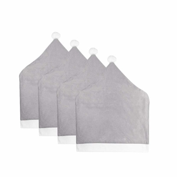 4-pack Grå Tomteluva Matstolsryggstödsskydd