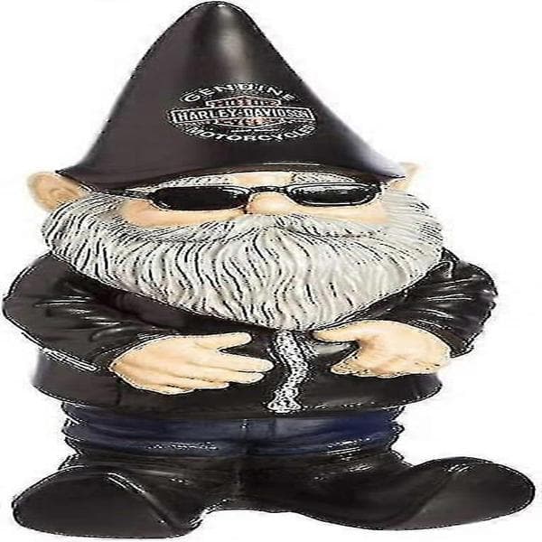 Harley-Davidson Biker-aiheinen puutarhatonttu, 4,5 x 6 x 15 cm