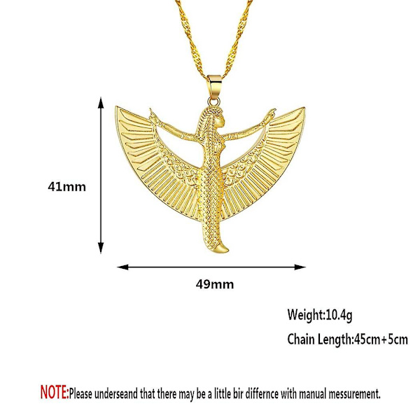 Trend Isis Goddess Halsband För Kvinnor Egyptisk Ockult Gudomlighet Halsband Hänge Smycken För Älskare