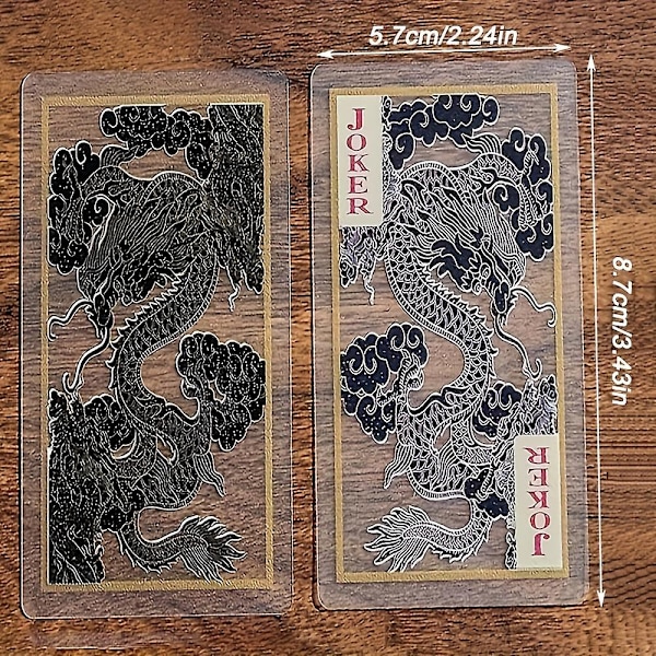 Uudet mallit Läpinäkyvät PVC Vedenpitävät Pelikortit, Täydelliset Kotiin, Matkalle Tai Pöytäpeleihin, Jouluun, Halloweeniin, Kiitospäivän Lahjaksi tiger card game