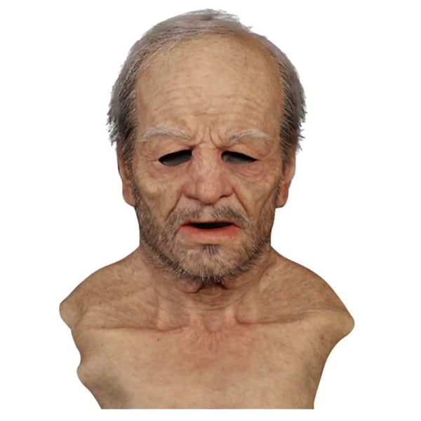 Halloween Gammel Mand Latex Maske Cosplay Party Helmaske Hovedbeklædning SQBB