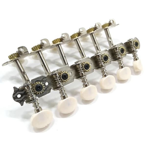2x 12 Strängar Akustisk Gitarr Stämskruvar Krompläterade Mekaniker 6l 6r Akustisk Gitarr Instrum