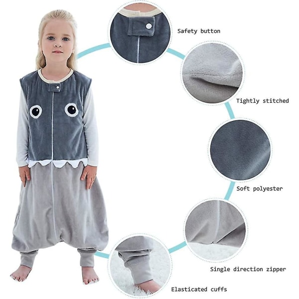 Baby Vinter Sovepose Med Føtter, Jente Gutt Flanell Varm Baby Sovepose Uten Ermer Med Ben Jumpsuit Pyjamas